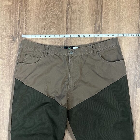 RedHead Olive Contrast Panelled Reinforced Duck Canvas Hunting Pants 42x30 - Picture 3 of 8